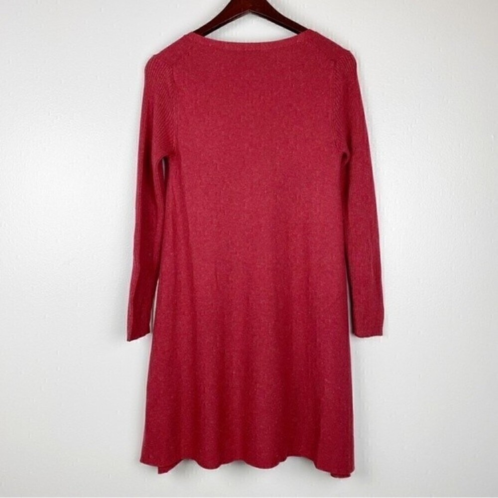 Eileen Fisher Crewneck Pullover Tunic Long Sleeve Sweater Red Size S - Picture 5 of 9